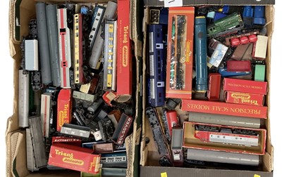 Lot 506 - Two boxes of Hornby and Tri-ang OO gauge...