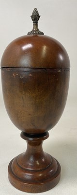 Lot 7 - A large 19th century turned treen urn and...
