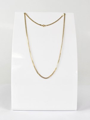 Lot 897 - A 9ct yellow gold chain link necklace, length...