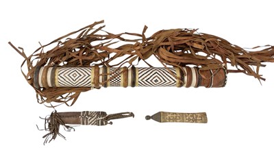 Lot 1105 - An African arrow case from Papua New Guinea,...