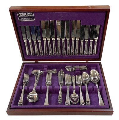 Lot 1226 - ARTHUR PRICE; a stainless steel part setting...