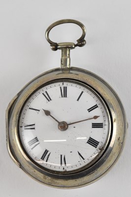 Lot 1699 - A George III hallmarked silver cased open face...