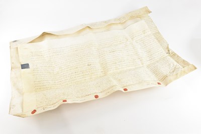 Lot 672 - A George III vellum indenture dated 1803,...