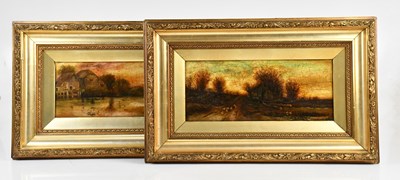 Lot 1728 - J ROWLINSON; pair of 19th century oils on...