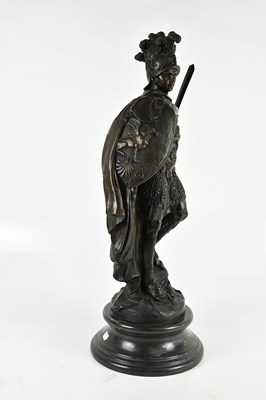 Lot 2684 - A bronzed spelter figure of a Roman centurian...