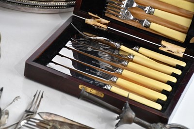 Lot 21 - A collection of silver plated items including...