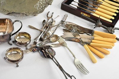 Lot 21 - A collection of silver plated items including...