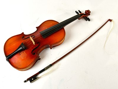 Lot 1624 - A modern half size cased violin with bow.