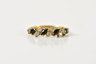 Lot 167 - A 9ct yellow gold dress ring set with...