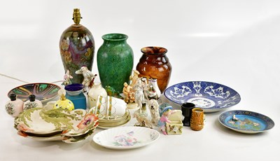 Lot 605 - A collection of decorative ceramics including...