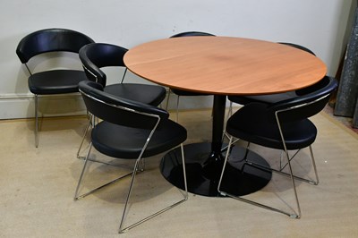 Lot 2216 - An Italian circular table with black painted...