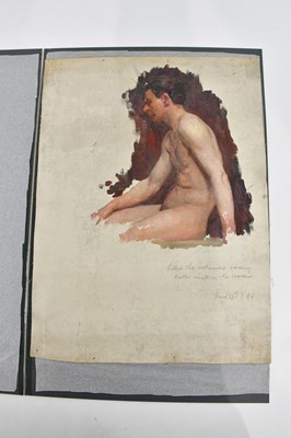 Lot 1705 - JOHN WILLIAM WHITELEY (1859-1936); oil on...