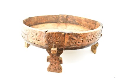 Lot 1213 - A reproduction African style circular dough...