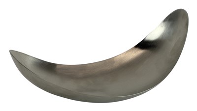 Lot 404 - GEORG JENSEN; a modern stainless steel leaf...