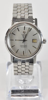 Lot 1666 - OMEGA; a gentleman's stainless steel Seamaster...