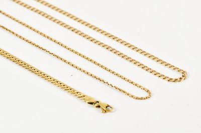 Lot 1540 - A yellow metal bracelet, stamped '750', length...