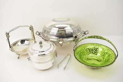 Lot 1228 - A collection of assorted silver plate,...