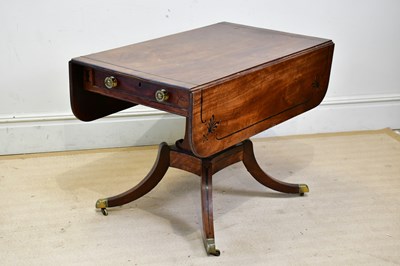 Lot 2422 - A Regency inlaid mahogany drop leaf Pembroke...