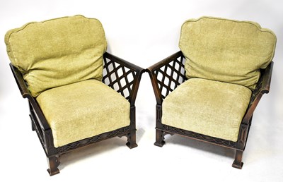 Lot 131 - A early/mid-20th century bergère three-piece...