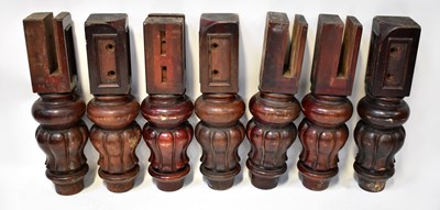 Lot 98 - A Victorian mahogany ecclesiastical rail and...
