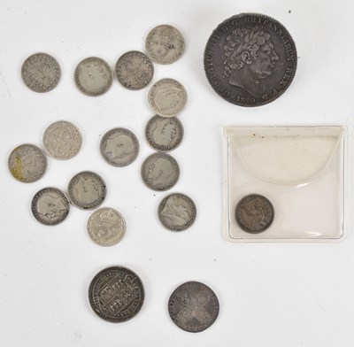 Lot 1619 - A Victoria 1887 shilling, a George II 1757...