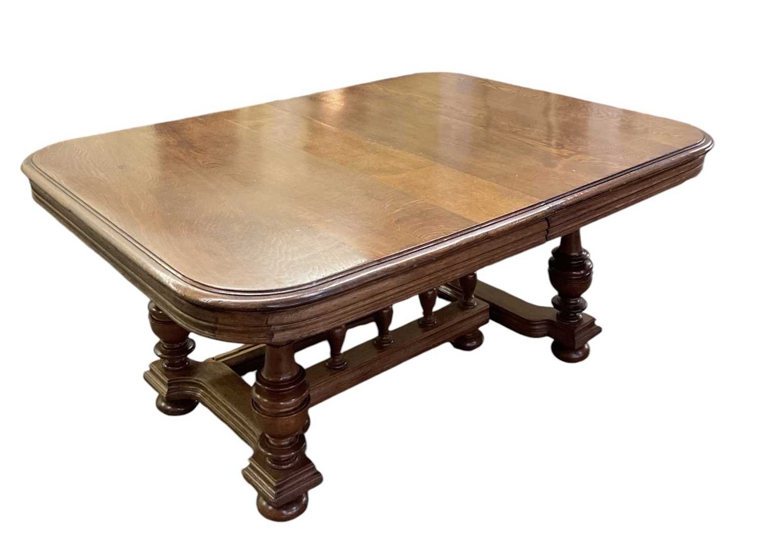 Lot 28 - A 19th century French carved oak extending...