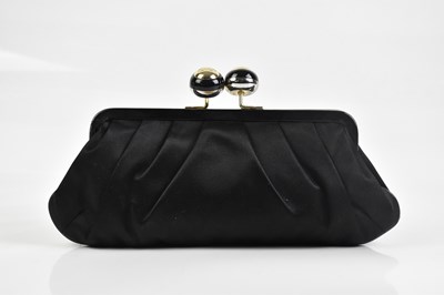 Lot 2068 - ANYA HINDMARCH; a black satin evening clutch...