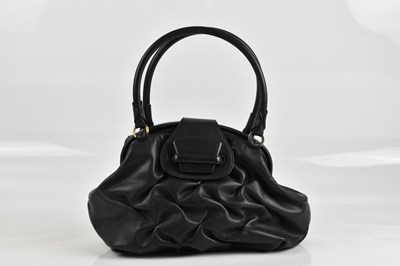 Lot 664 - SMYTHSON OF BOND STREET; a black calfskin...