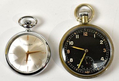 Lot 1486 - A crown wind open faced military pocket watch,...