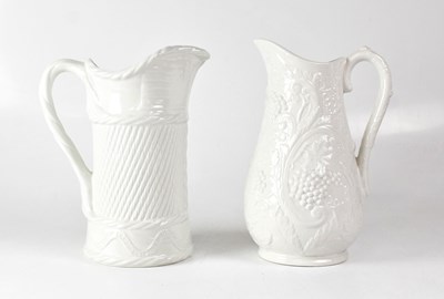 Lot 243 - PORTMEIRION; two blanc-de-chine pitchers, one...