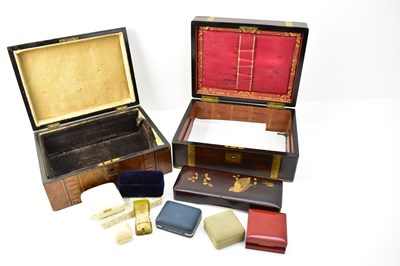 Lot 395 - A 19th century rosewood and brass bound...