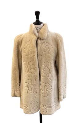 Lot 492 - A shaved lamb fur jacket.