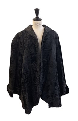 Lot 489 - A black Breitschwanz fur coat.