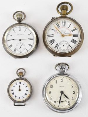 Lot 1673 - WALTHAM MASS; a hallmarked silver cased open...