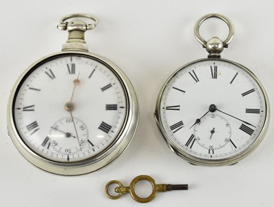 Lot 1695 - A George III hallmarked silver cased open face...