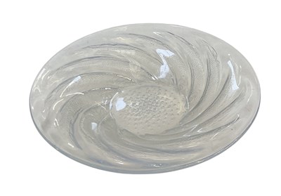 Lot 576 - LALIQUE; a French art glass 'Poisson' shallow...