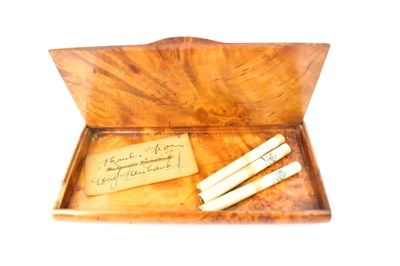 Lot 398 - DOUGLAS FAIRBANKS JR; a burr walnut long...