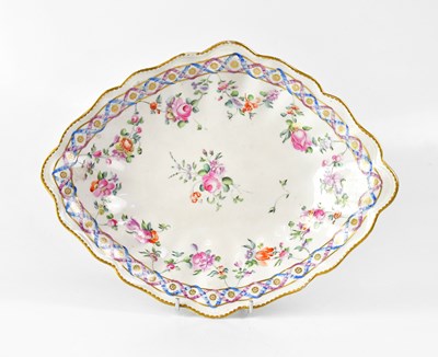 Lot 230 - A Derby porcelain dish of shaped oval form...