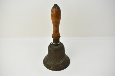 Lot 431 - A WWII A.R.P hand bell, height 27cm.