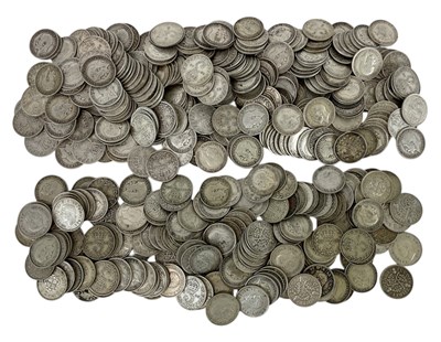 Lot 1588 - A group of threepence coins, full silver, up...