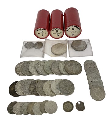 Lot 1587 - A quantity of GB half silver (1920-1946) coins...
