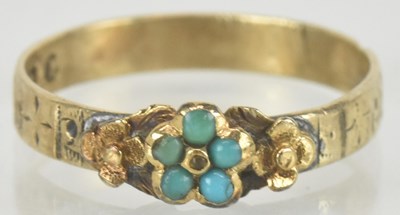 Lot 1546 - A late 19th/early 20th century 9ct gold floral...