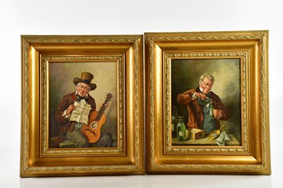 Lot 3000 - H RICHTER (1888-1976); pair of oils on canvas,...