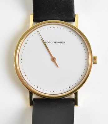 Lot 2075 - GEORG JENSEN; an 18ct yellow gold 30mm Koppel...
