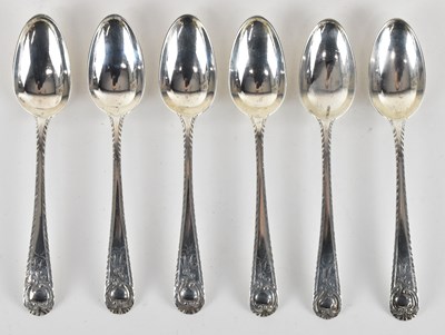 Lot 1336 - A set of six 19th century hallmarked silver...