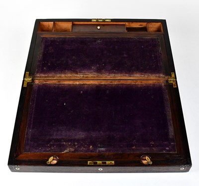 Lot 322 - A Victorian mother-of-pearl inlaid rosewood...