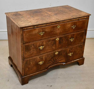 Lot 2304 - An 18th century walnut chest of drawers, with...