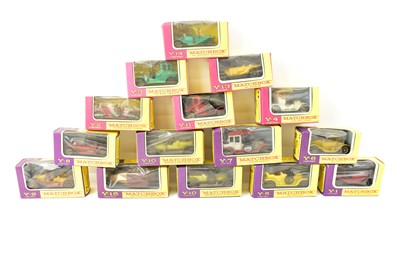 Lot 514 - MATCHBOX; fifteen boxed diecast vehicles, the...