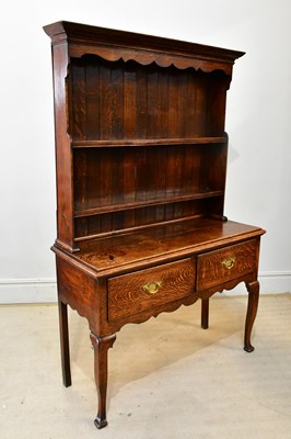 Lot 2340 - An 18th century style oak dresser, with...