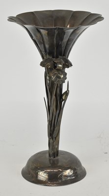 Lot 1246 - A Japanese Export silver floral decorated...
